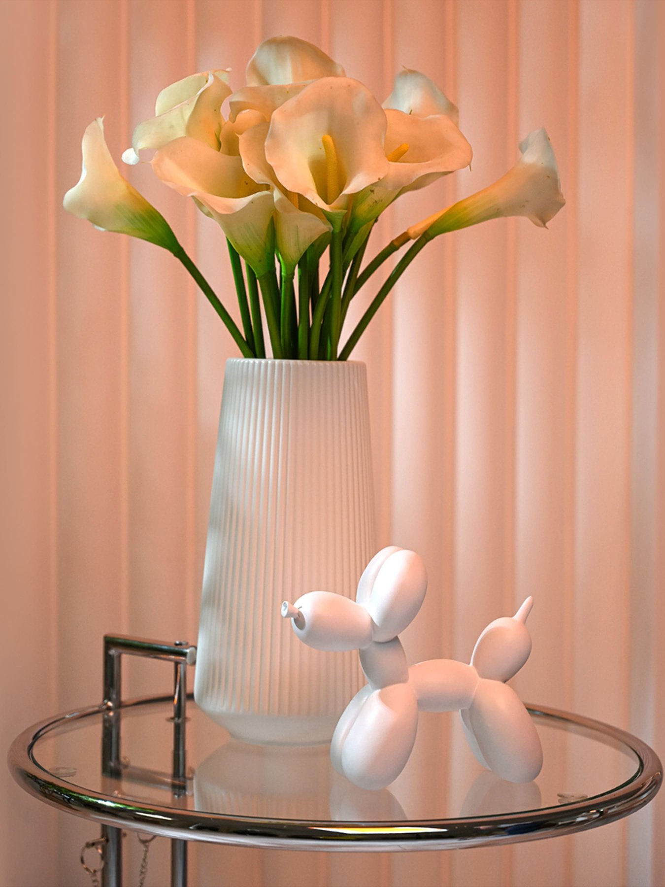 Ваза для квітів пластикова біла MBM MY HOME Модель DH-FLOWERS-03 WHITE Фото