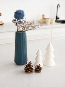 Ваза для квітів пластикова синя MBM MY HOME Модель DH-FLOWERS-03 DARK BLUE Фото