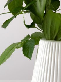 Ваза для цветов пластиковая белая MBM MY HOME модель DH-FLOWERS-04 WHITE Фото