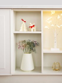 Ваза для квітів пластикова біла MBM HOME модель DH-FLOWERS-04 WHITE Фото