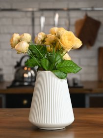 Ваза для квітів пластикова біла MBM HOME модель DH-FLOWERS-04 WHITE Фото