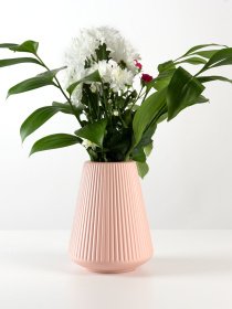 Ваза для квітів пластикова рожева MBM HOME модель DH-FLOWERS-04 PINK Фото