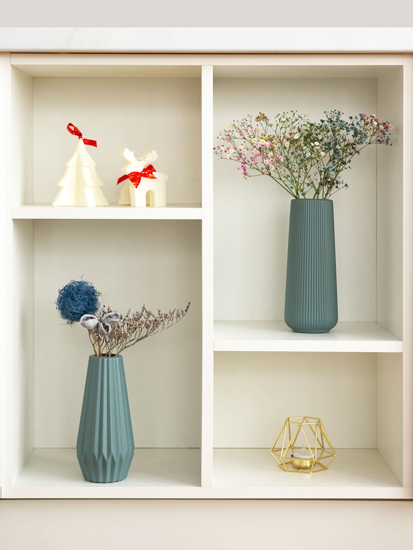 Ваза для квітів пластикова блакитна MBM HOME модель DH-FLOWERS-05 BLUE Фото