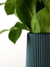 Ваза для квітів пластикова синя MBM HOME модель DH-FLOWERS-05 DARK BLUE Фото