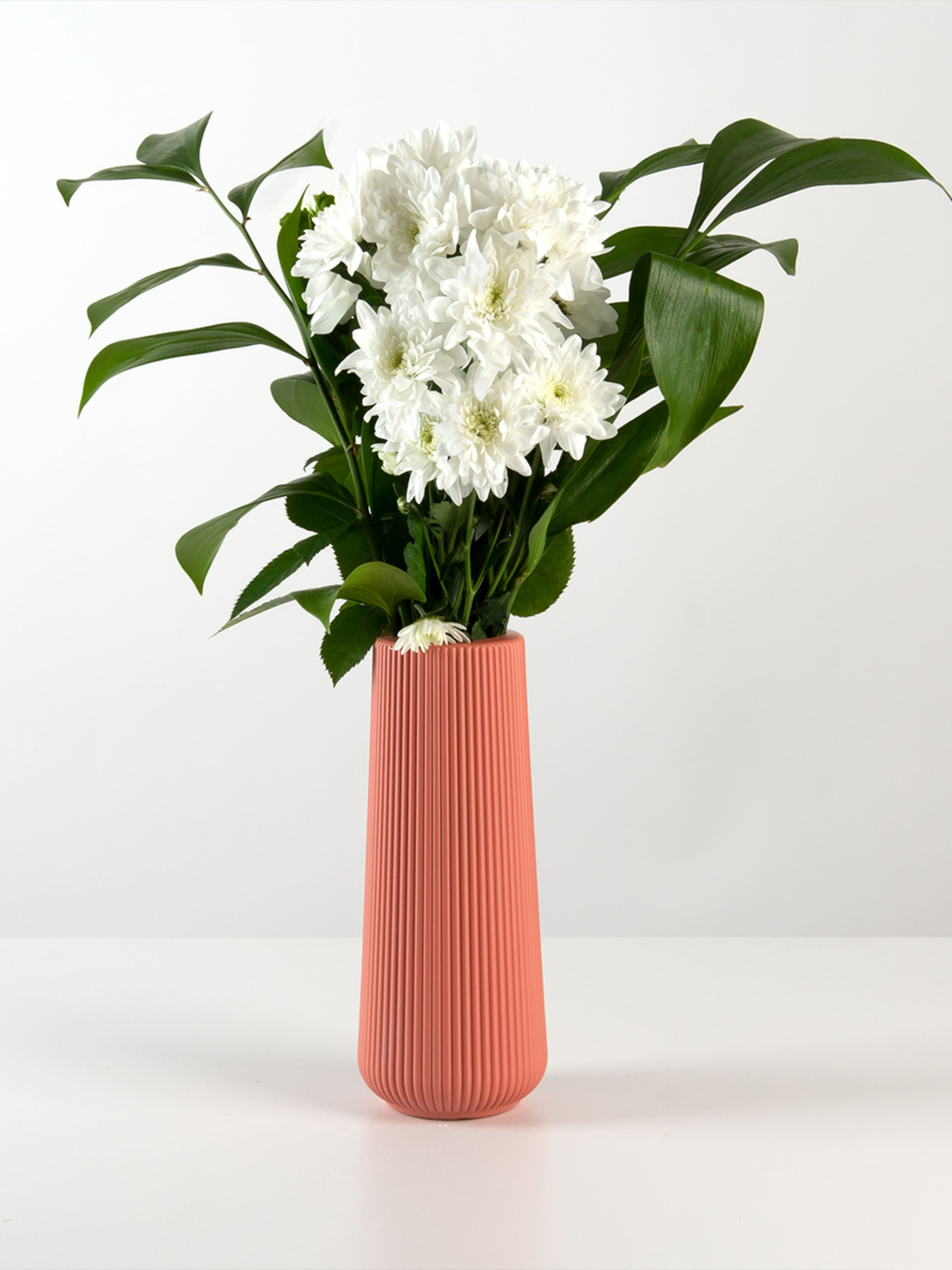 Ваза для цветов пластиковая коралловая MBM MY HOME модель DH-FLOWERS-05 CORAL Фото