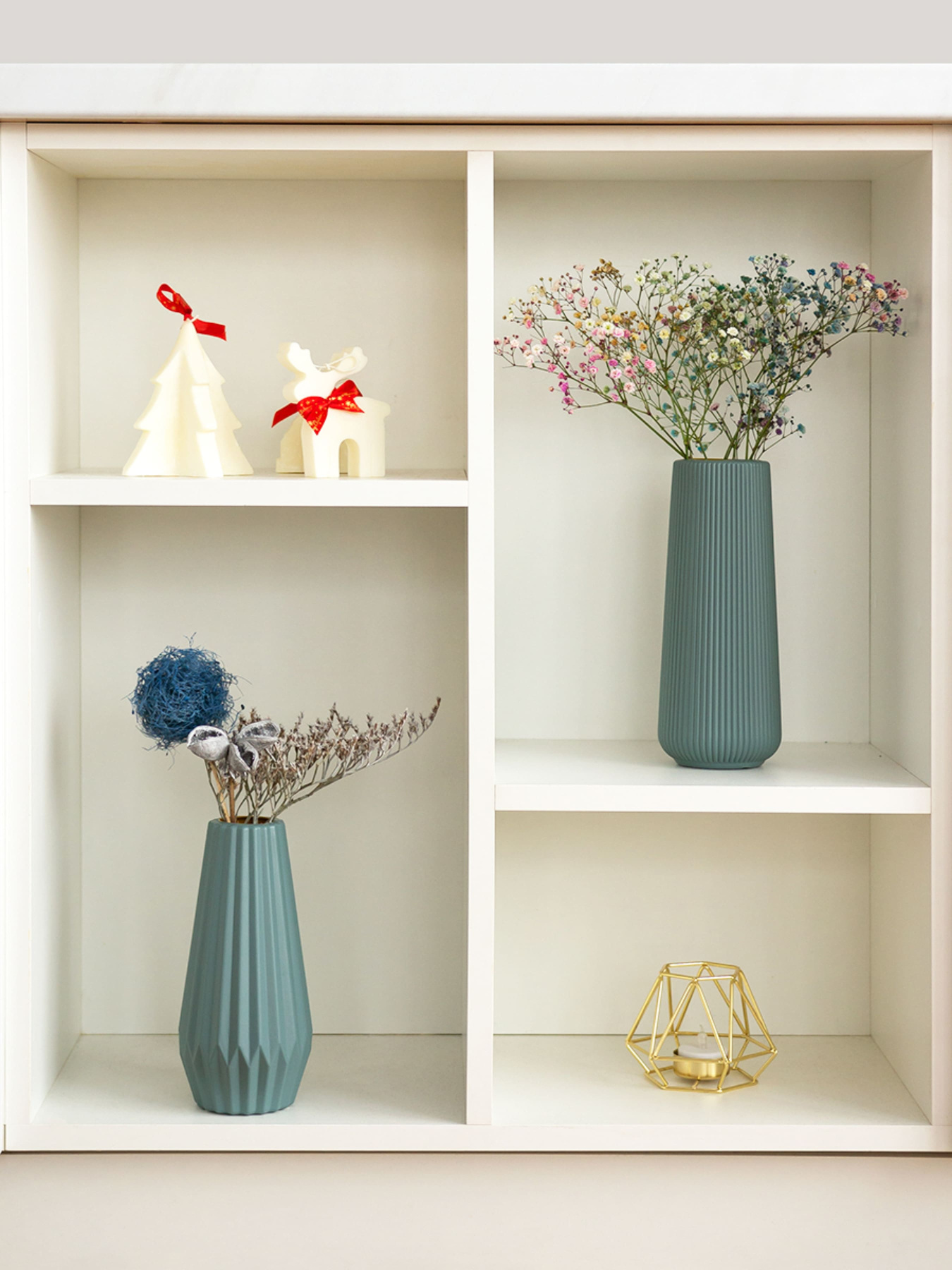 Ваза для квітів пластикова блакитна MBM HOME модель DH-FLOWERS-06 BLUE Фото