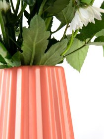 Ваза для квітів пластикова коралова MBM MY HOME Модель DH-FLOWERS-06 CORAL Фото