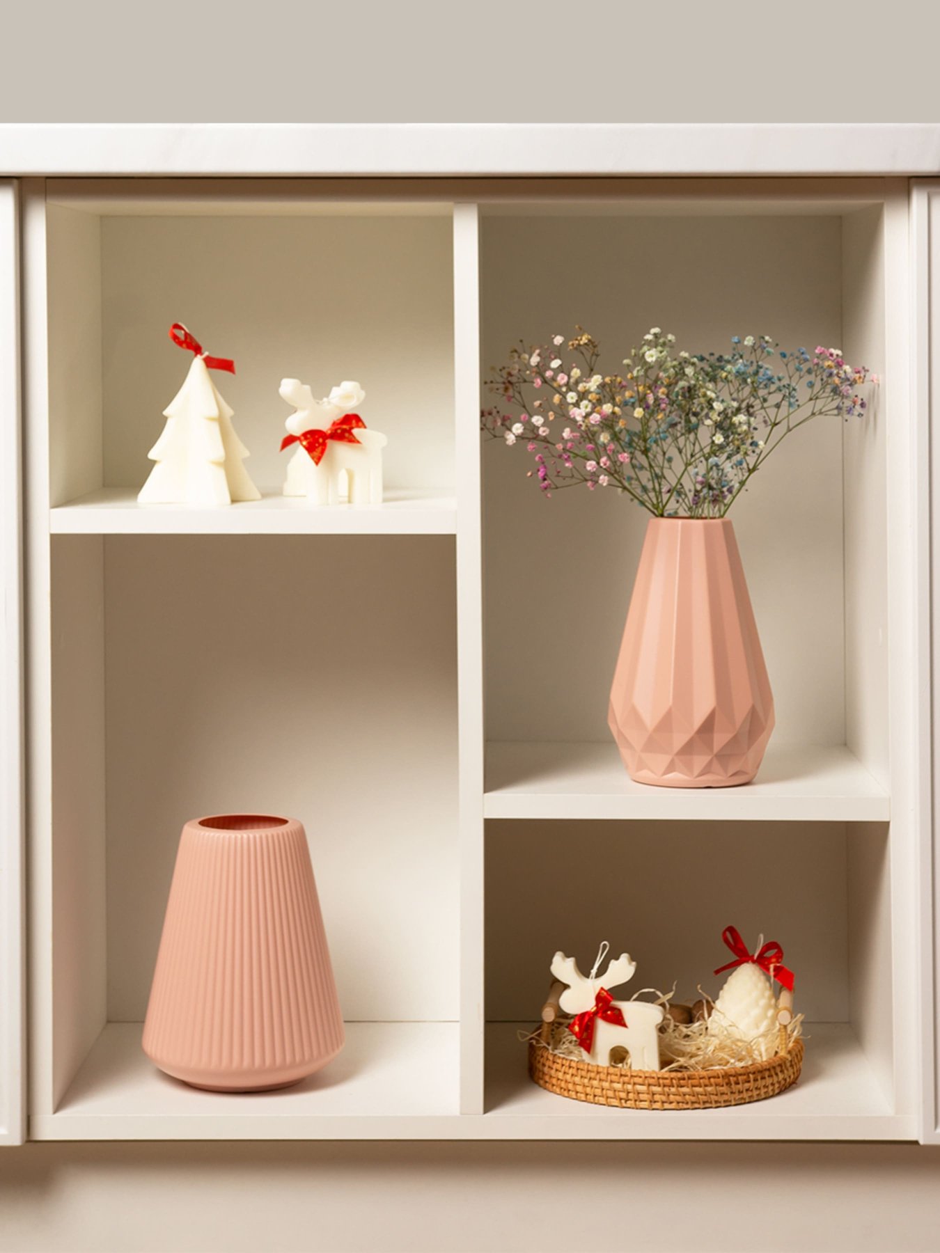 Ваза для квітів пластикова коралова MBM HOME модель DH-FLOWERS-06 CORAL Фото