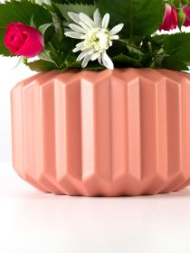 Ваза для квітів пластикова коралова MBM HOME модель DH-FLOWERS-08 CORAL Фото