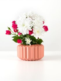 Ваза для квітів пластикова коралова MBM HOME модель DH-FLOWERS-08 CORAL Фото