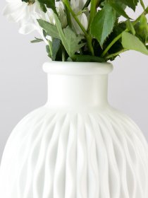 Ваза для квітів пластикова біла MBM HOME модель DH-FLOWERS-09 WHITE Фото