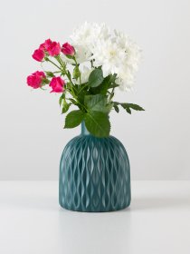 Ваза для квітів пластикова аквамаринова MBM MY HOME Модель DH-FLOWERS-09 MARINE BLUE Фото