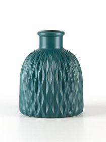 Ваза для квітів пластикова аквамаринова MBM HOME модель DH-FLOWERS-09 MARINE BLUE Фото