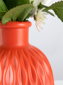 Ваза для квітів пластикова коралова MBM MY HOME Модель DH-FLOWERS-09 CORAL Фото