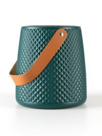 Ваза для цветов с ручкой пластиковая аквамариновая MBM MY HOME модель DH-FLOWERS-10 MARINE BLUE Фото