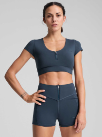 Топ спортивний PUMA Zip Crop Bra Tee модель 526812 Фото