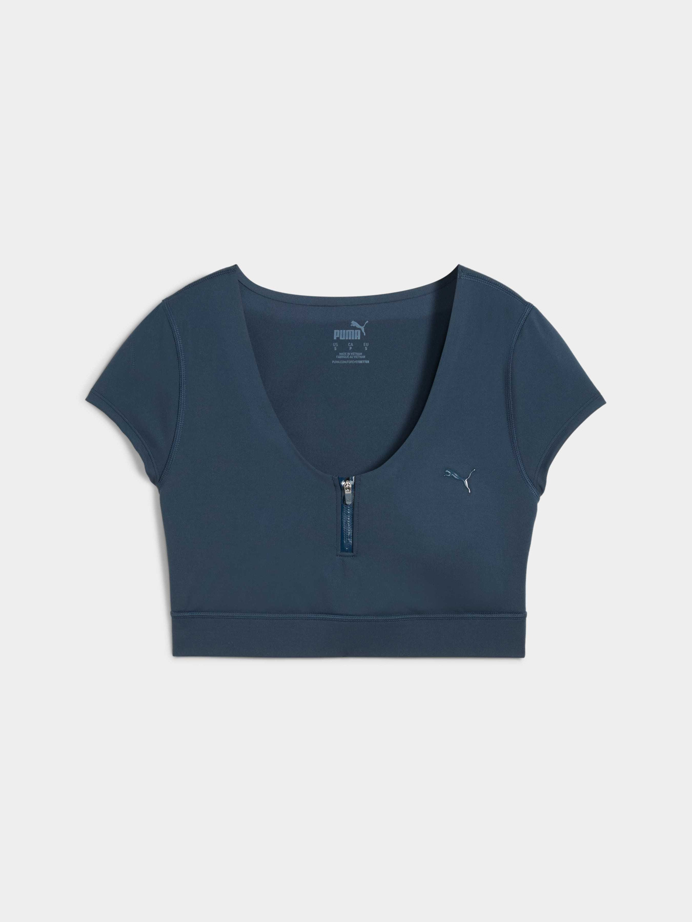 Спортивный топ PUMA Zip Crop Bra Tee модель 526812 Фото