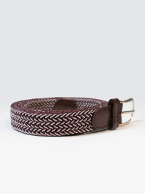 Ремінь ISSA Plus модель R1-135_коричневый_белый Фото