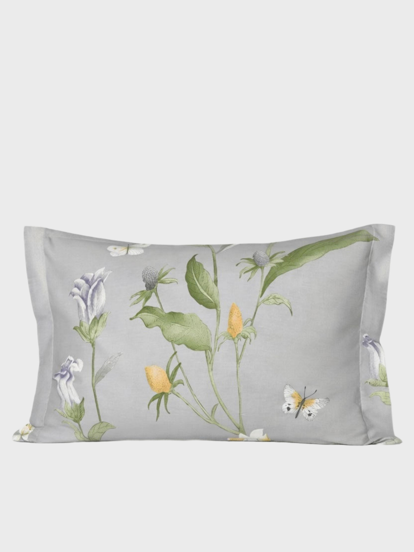 Наволочка "Пісня квітів" з натурального сатину MBM HOME модель BL-P-05 GRAY/PRINT Фото