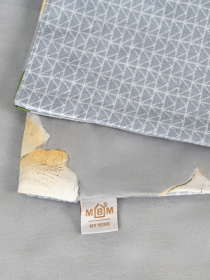 Пододеяльник "Песня цветов" из натурального сатина MBM HOME модель BL-DC-09/10 GRAY/PRINT Фото