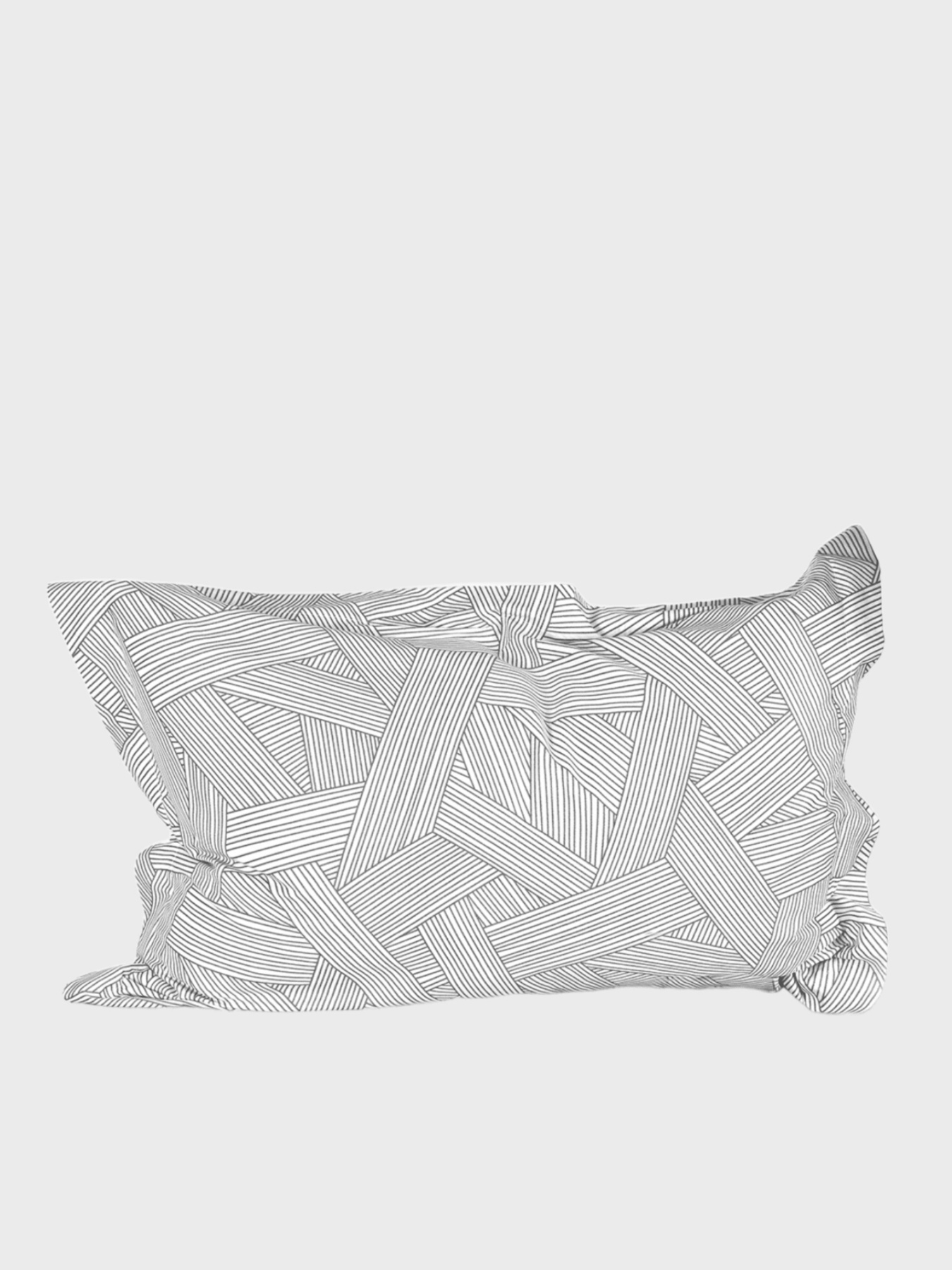 Наволочка "Петрикор" світло-сіра з натурального сатину MBM HOME модель BL-P-09 GRAY/PRINT Фото