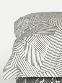 Наволочка "Петрикор" світло-сіра з натурального сатину MBM HOME модель BL-P-09 GRAY/PRINT Фото