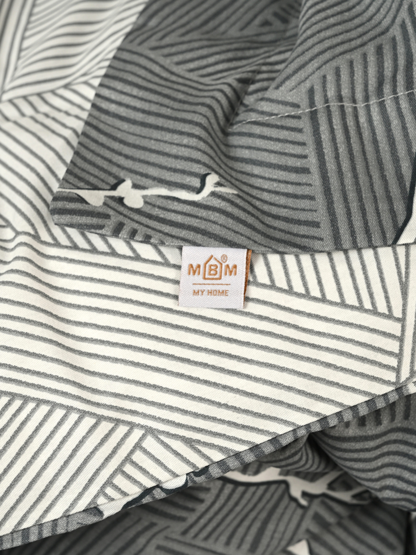 Підковдра "Петрикор" з натурального сатину MBM MY HOME модель BL-DC-13/14 GRAY/PRINT Фото