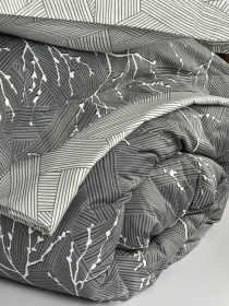 Підковдра "Петрикор" з натурального сатину MBM MY HOME модель BL-DC-13/14 GRAY/PRINT Фото