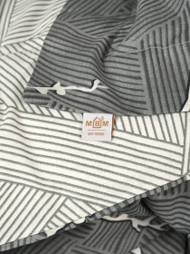 Підковдра "Петрикор" з натурального сатину MBM HOME модель BL-DC-13/14 GRAY/PRINT Фото