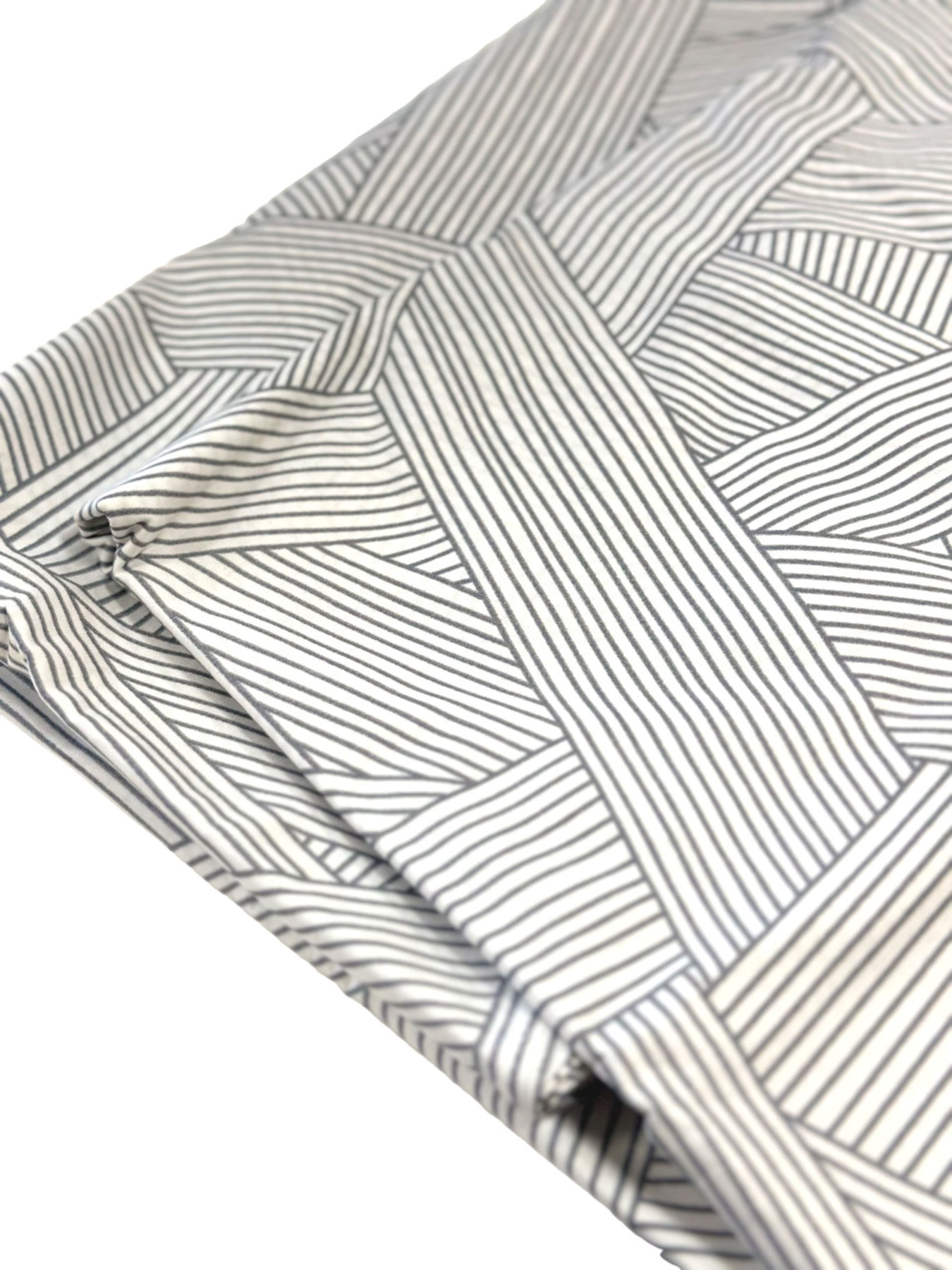 Простынь "Петрикор" из натурального сатина MBM MY HOME модель BL-FS-13/14 GRAY/PRINT Фото