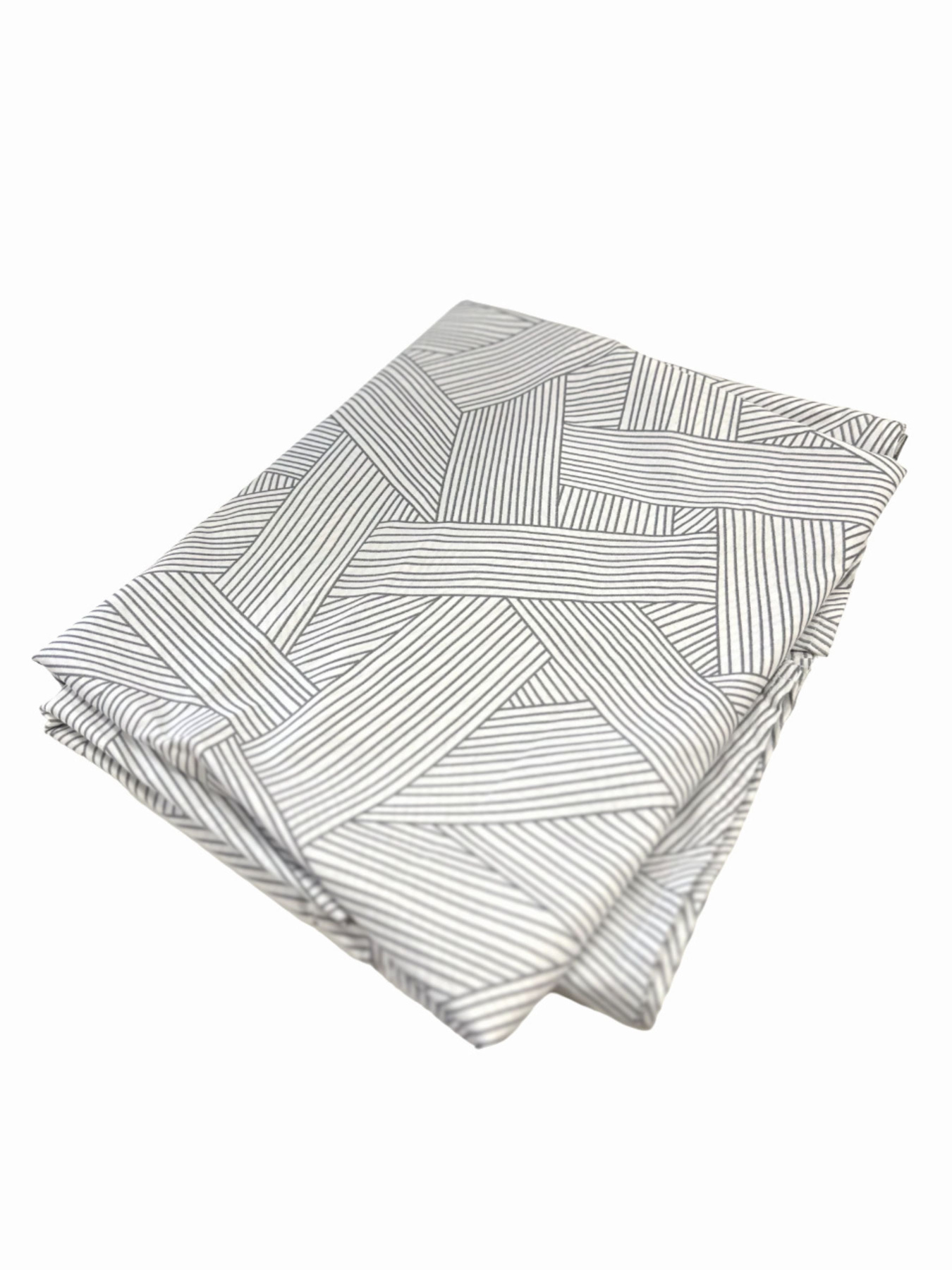 Простынь "Петрикор" из натурального сатина MBM MY HOME модель BL-FS-13/14 GRAY/PRINT Фото