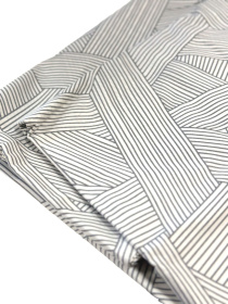 Простынь "Петрикор" из натурального сатина MBM MY HOME модель BL-FS-13/14 GRAY/PRINT Фото