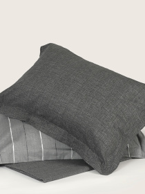 Наволочка "Сумерки" темно-серая из натурального сатина MBM MY HOME модель BL-P-07 GRAY/PRINT Фото