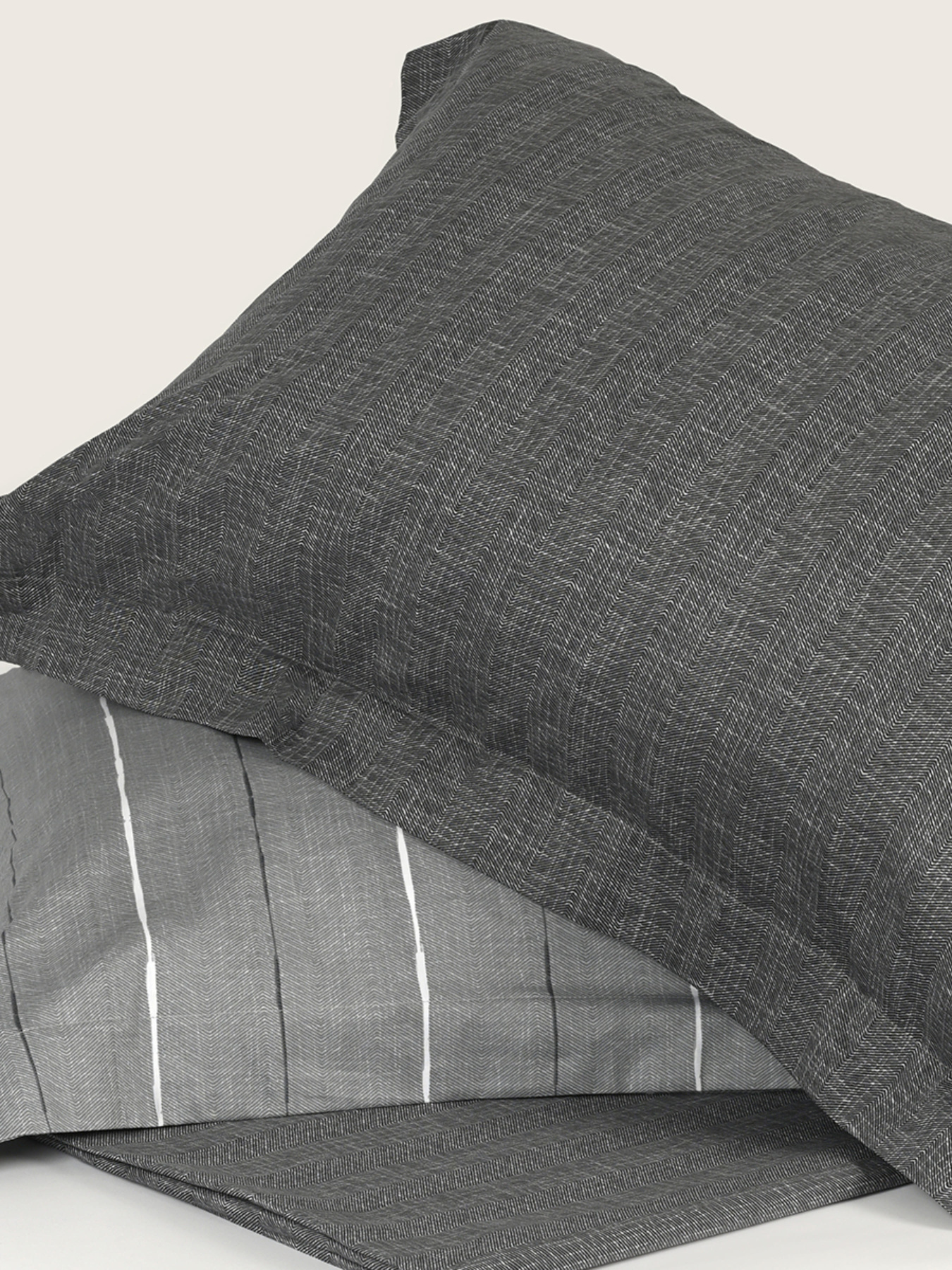 Наволочка "Сумерки" темно-серая из натурального сатина MBM HOME модель BL-P-07 GRAY/PRINT Фото