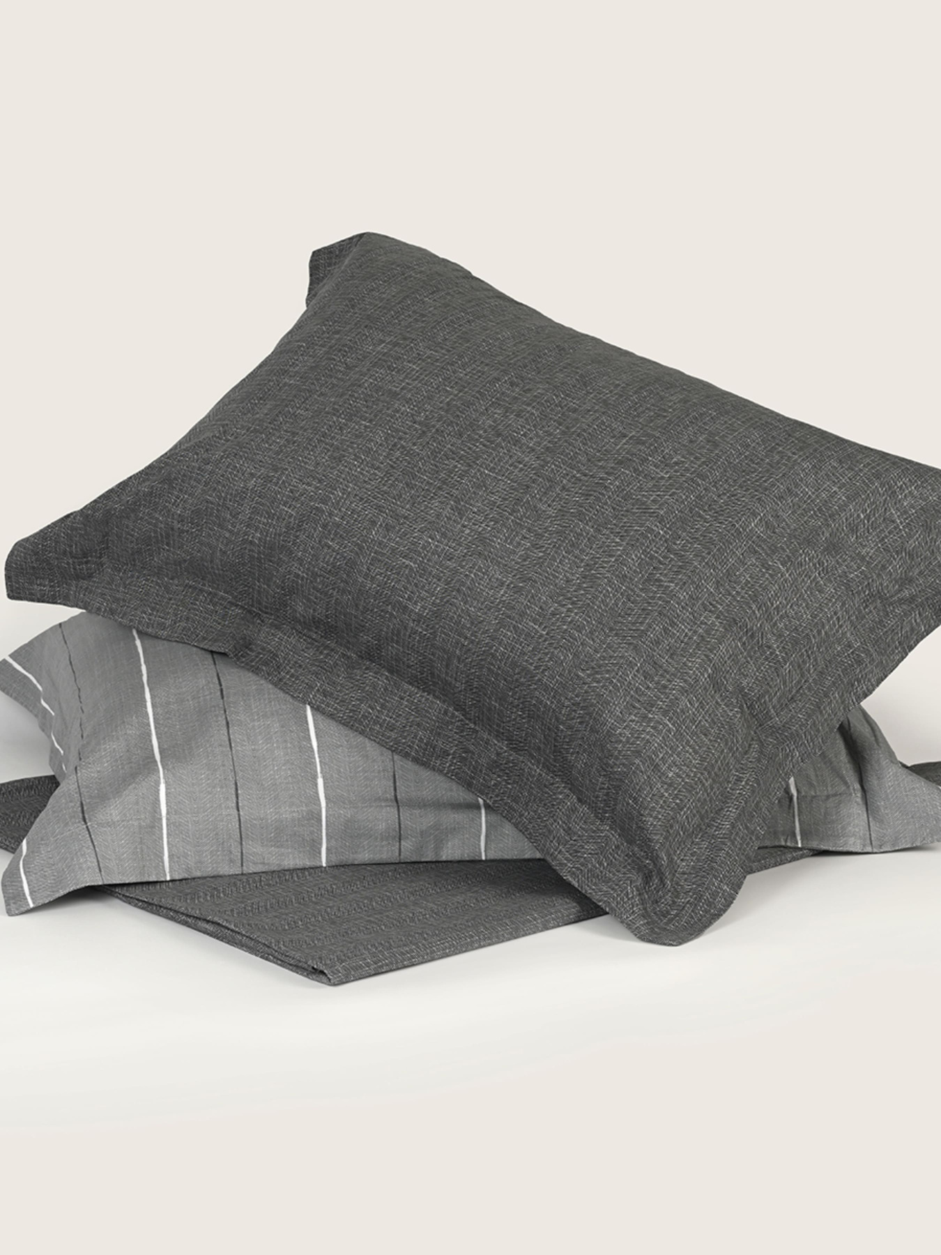 Наволочка "Сумерки" темно-серая из натурального сатина MBM HOME модель BL-P-07 GRAY/PRINT Фото