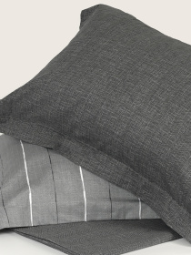 Наволочка "Сумерки" темно-серая из натурального сатина MBM HOME модель BL-P-07 GRAY/PRINT Фото