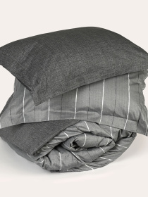 Наволочка "Сумерки" темно-серая из натурального сатина MBM HOME модель BL-P-07 GRAY/PRINT Фото