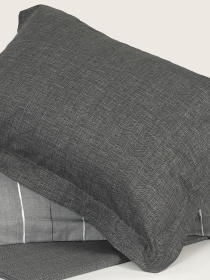 Наволочка "Сумерки" темно-серая из натурального сатина MBM HOME модель BL-P-07 GRAY/PRINT Фото