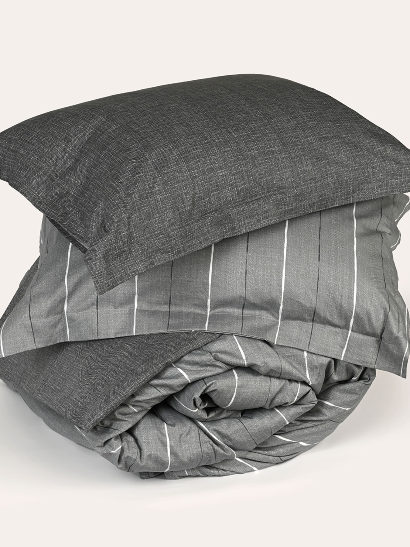 Пододеяльник "Сумерки" из натурального сатина MBM MY HOME модель BL-DC-11/12 GRAY/PRINT Фото