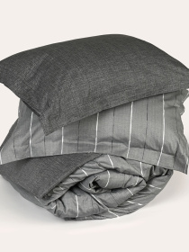 Підковдра "Сутінки" з натурального сатину MBM HOME модель BL-DC-11/12 GRAY/PRINT Фото