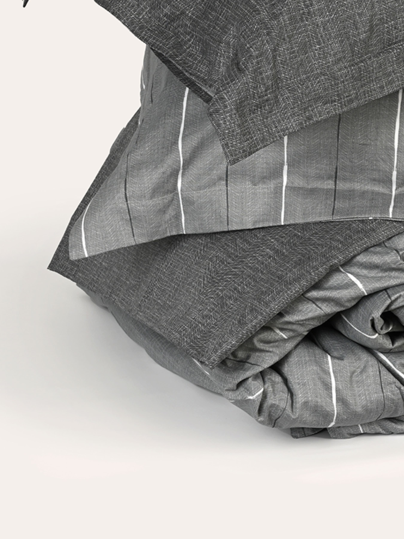 Простынь "Сумерки" из натурального сатина MBM MY HOME модель BL-FS-11/12 GRAY Фото