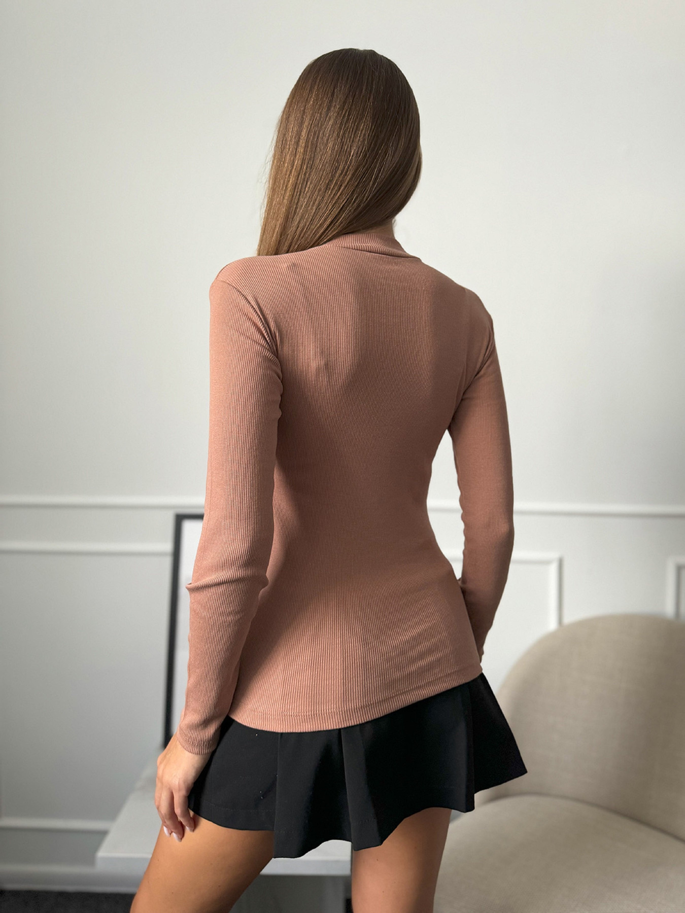 Водолазка ISSA Plus модель WN20-654_коричневый Фото