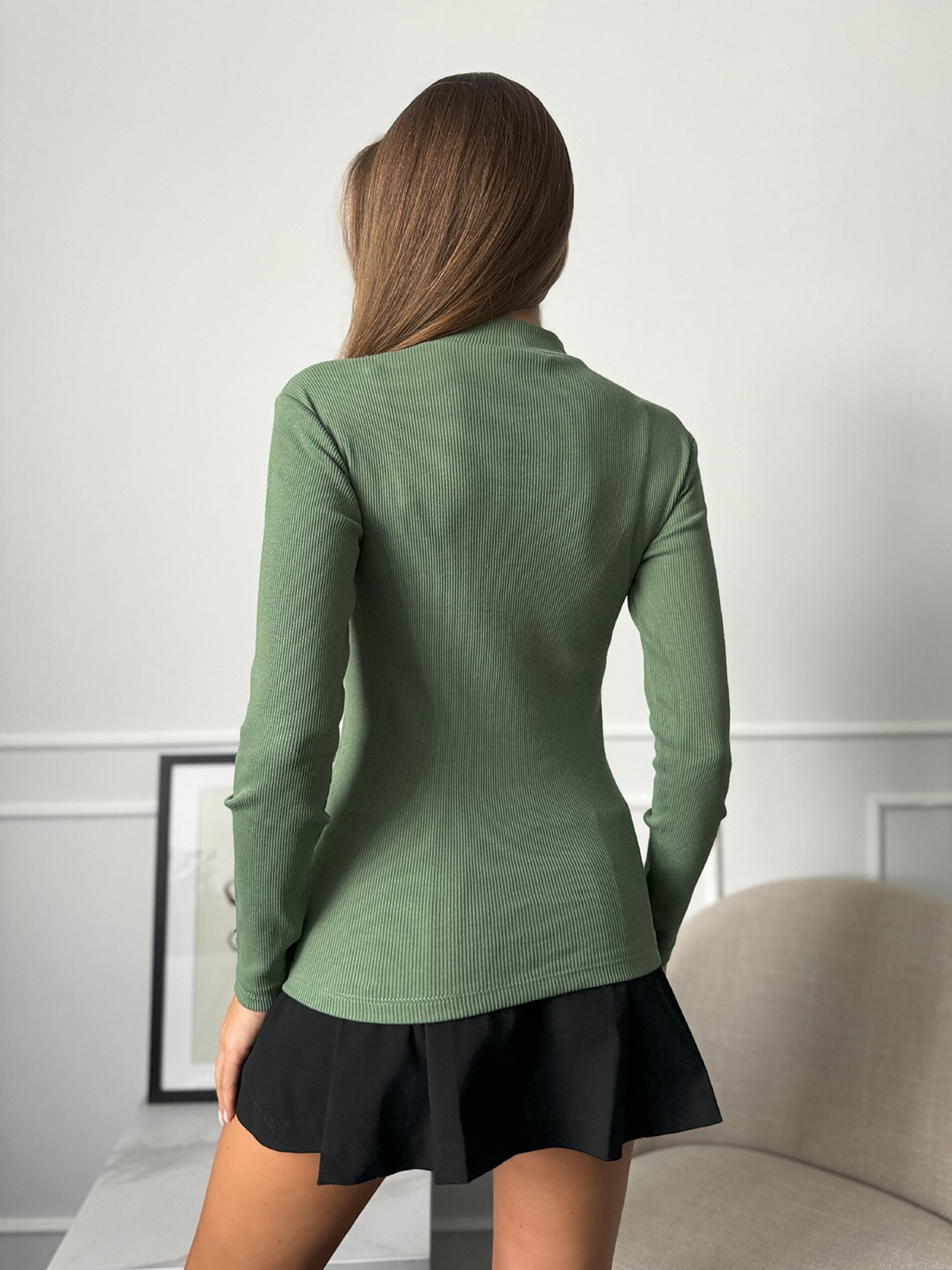 Водолазка ISSA Plus модель WN20-654_зеленый Фото