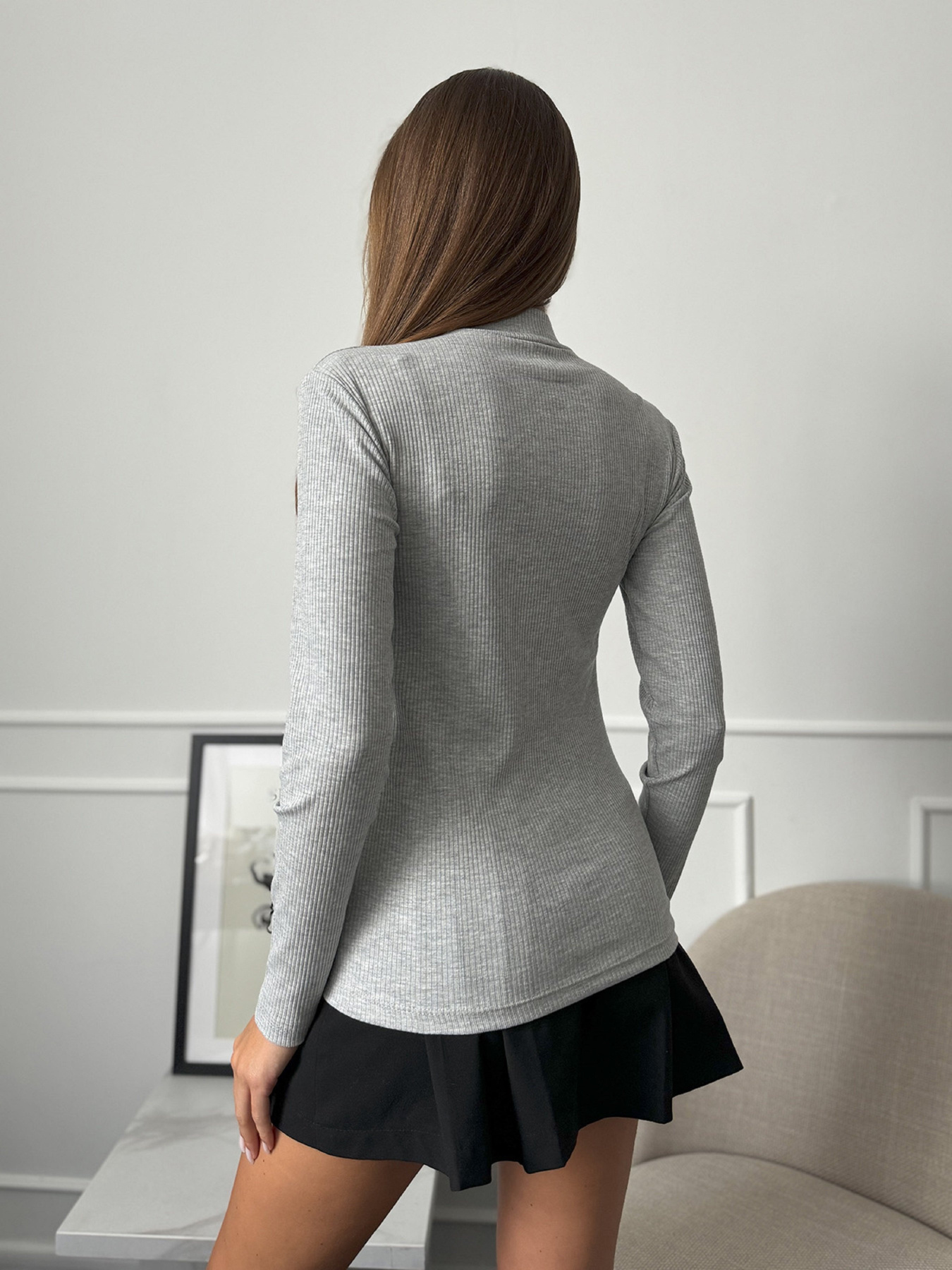 Водолазка ISSA Plus модель WN20-655_серый Фото