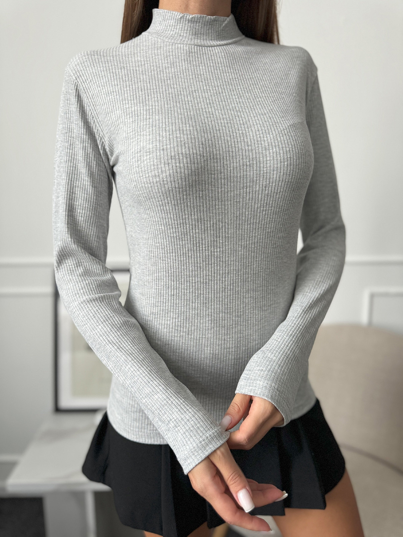 Водолазка ISSA Plus модель WN20-655_серый Фото