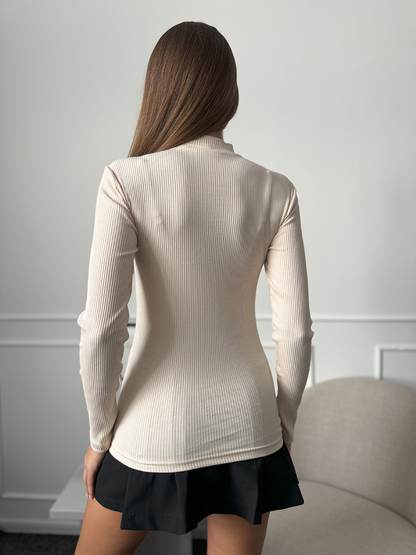 Водолазка ISSA Plus модель WN20-655_бежевый Фото