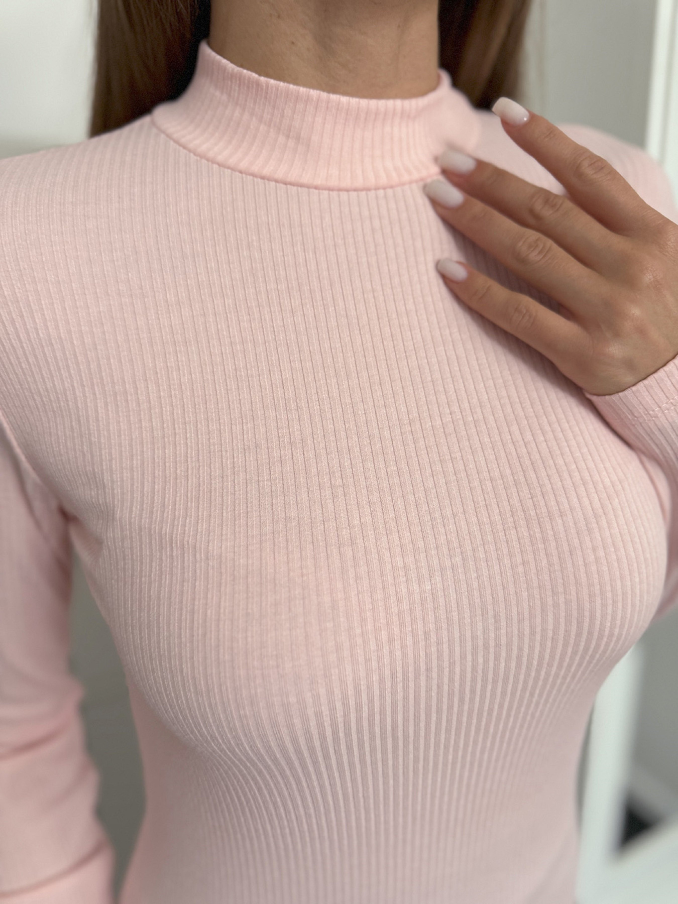 Водолазка ISSA Plus модель WN20-655_розовый Фото