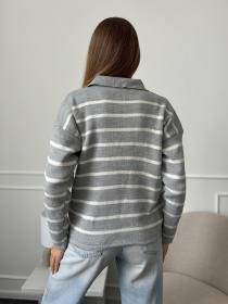 Джемпер ISSA Plus модель WN20-656_серый Фото