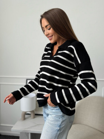 Джемпер ISSA Plus модель WN20-656_черный Фото