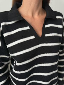 Джемпер ISSA Plus модель WN20-656_черный Фото